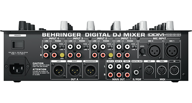 Behringer ddm 4000 - rear view